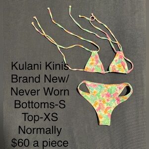 Kulani Kinis Tropical Bikini Set with Pink and Yellow Accents